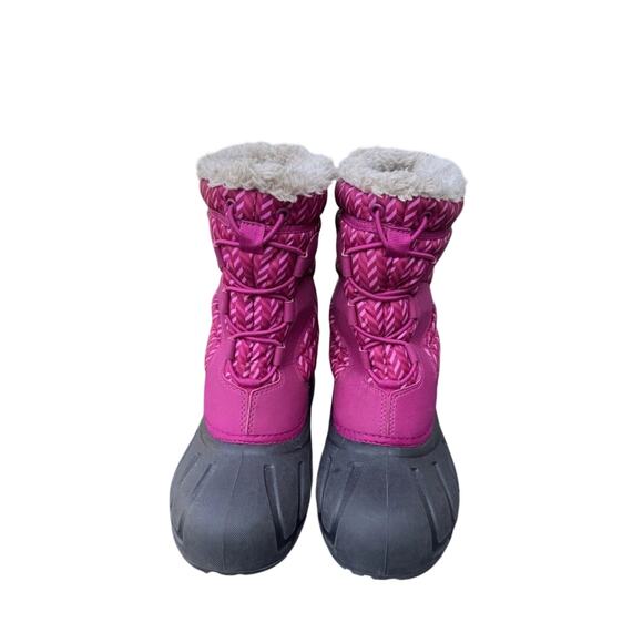 Sorel Kids' Flurry Weather Resistant Snow Boot Insulated Pink Black Girls Size 3 - Picture 4 of 7